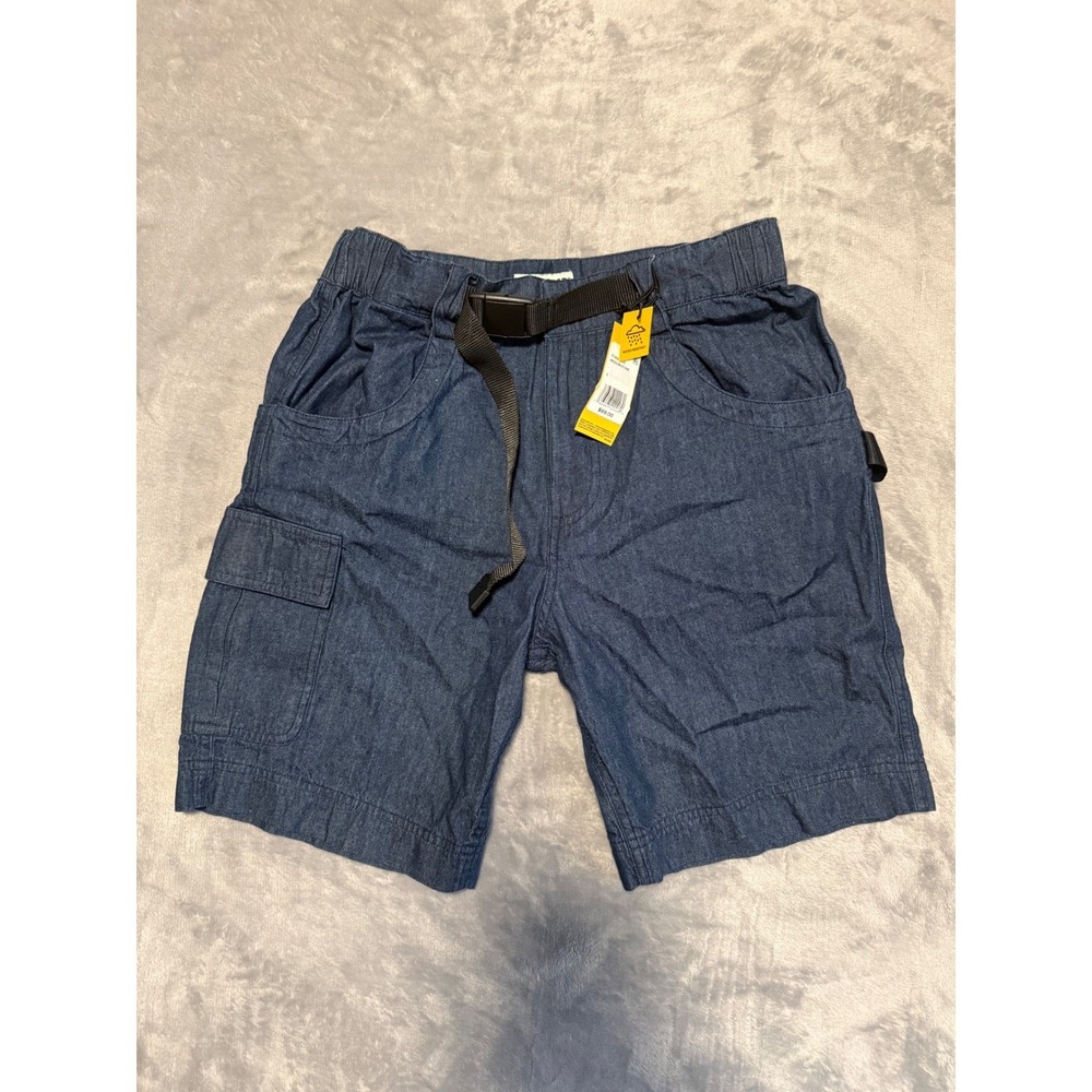 Caterpillar Work Shorts Mens Small Blue Stone Water Resistant Cargo CT4080002